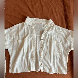 Boutique Short Sleeve Button Top